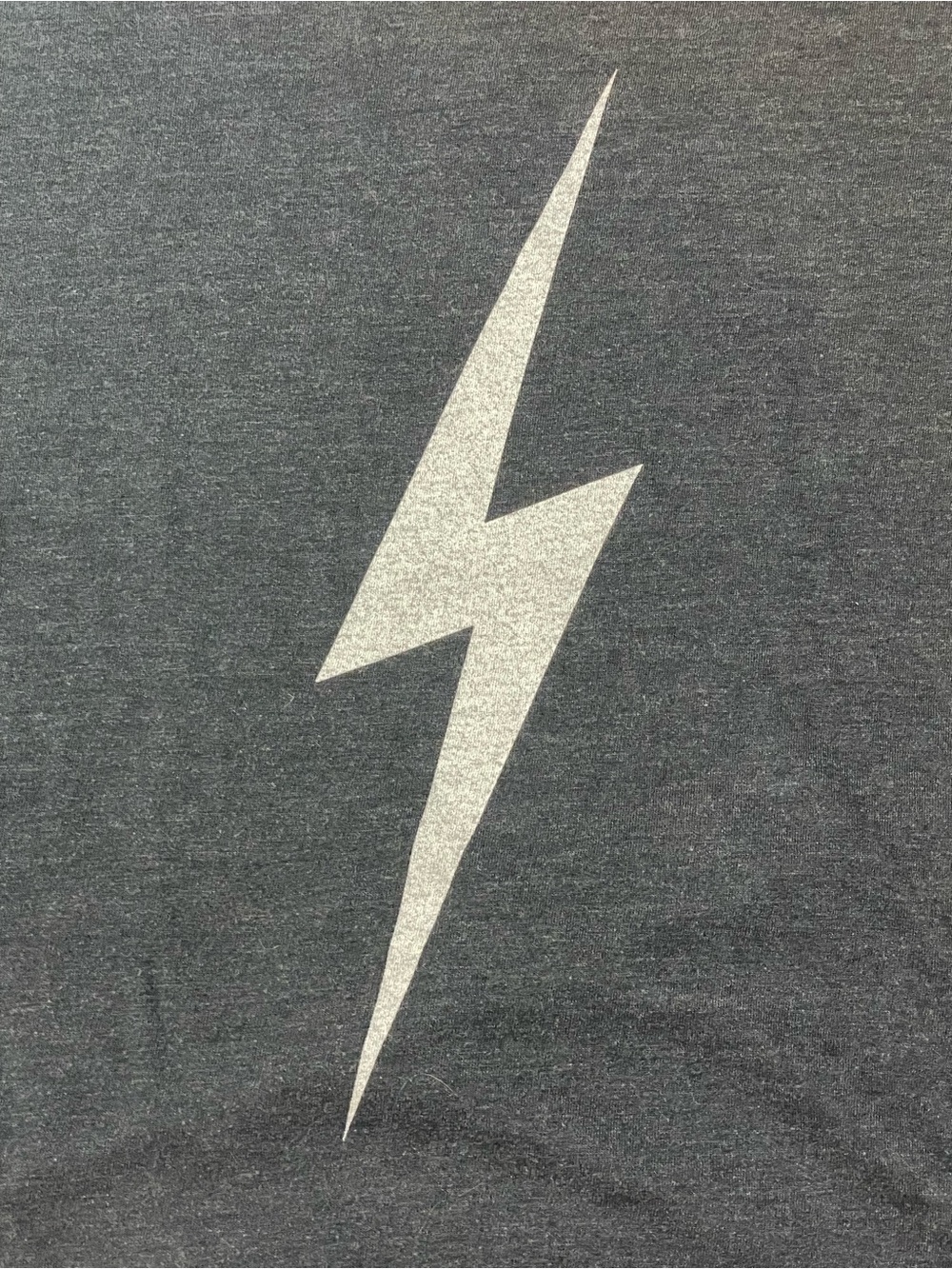 Aviator Nation Charcoal Boyfriend Crop Bolt Tee with White Lightning Bolt - Picture 3 of 9